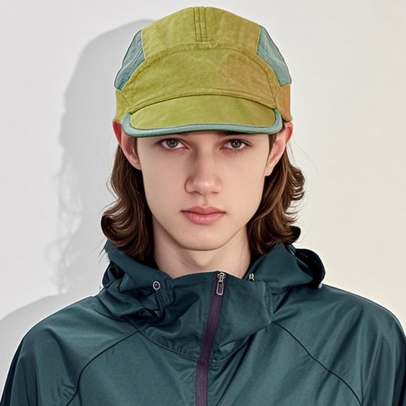 FASHIXD 5-Panel Hat for Men - Quick Dry Lightweight Outdoor Running Hat, Soft brimFoldable Adjustable Sun Protection Sports Design - Image 3